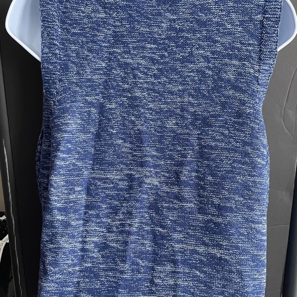 GAP Sleeveless Blue & White Open Sweater/Cardigan - Picture 3 of 4